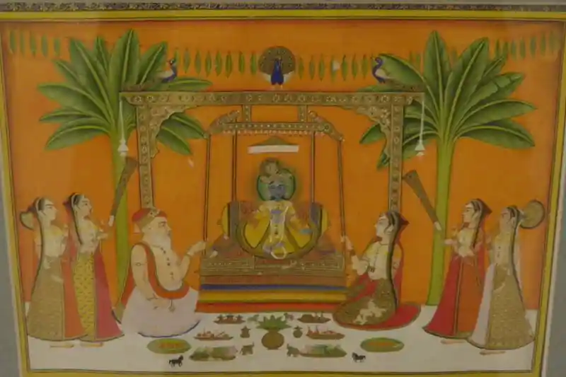 Disc on the head of Krishna